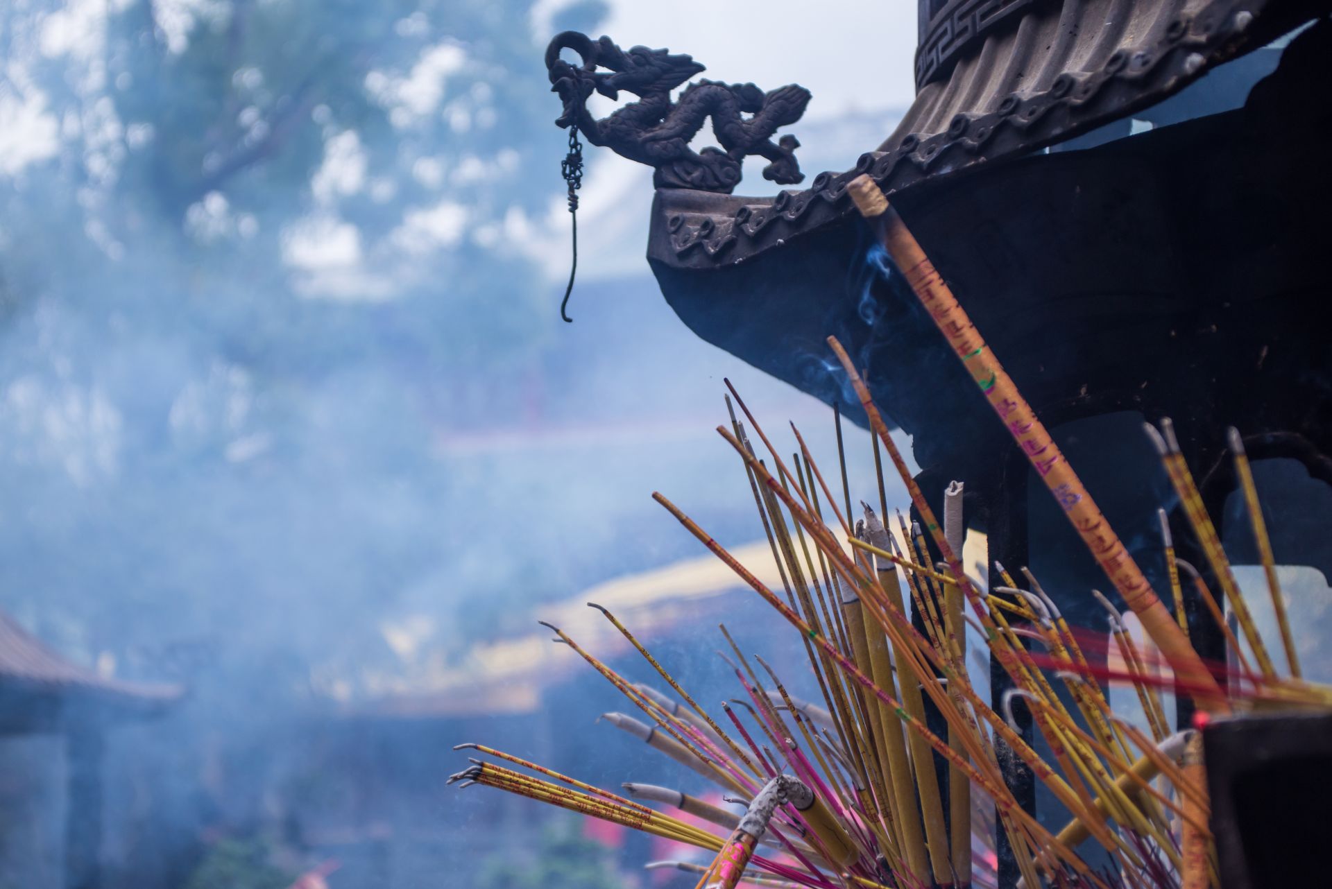 Incense burner in a temple